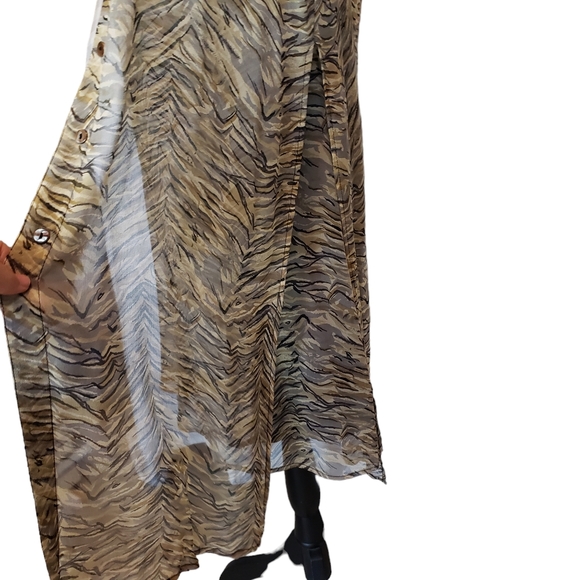 Robbie Bee Dress with Sheer Overlay Shirt Jacket - Picture 3 of 10